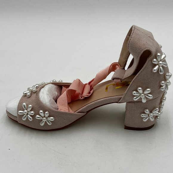 Women Chunky pear Block High Heel Peep Open Toe Sandals Ankle Strap Wedding Cute - Picture 2 of 5